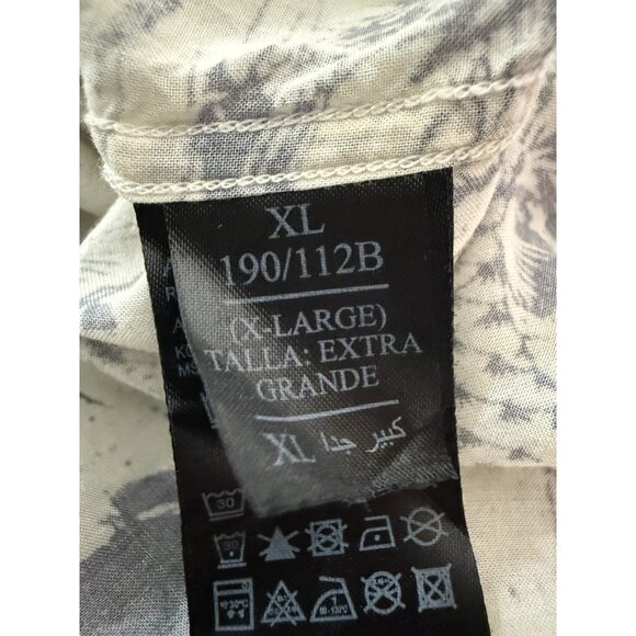 All Saints Mens Koi Short Sleeve Shirt Size XL Hawaiian Viscose Loop Collar - Picture 7 of 12